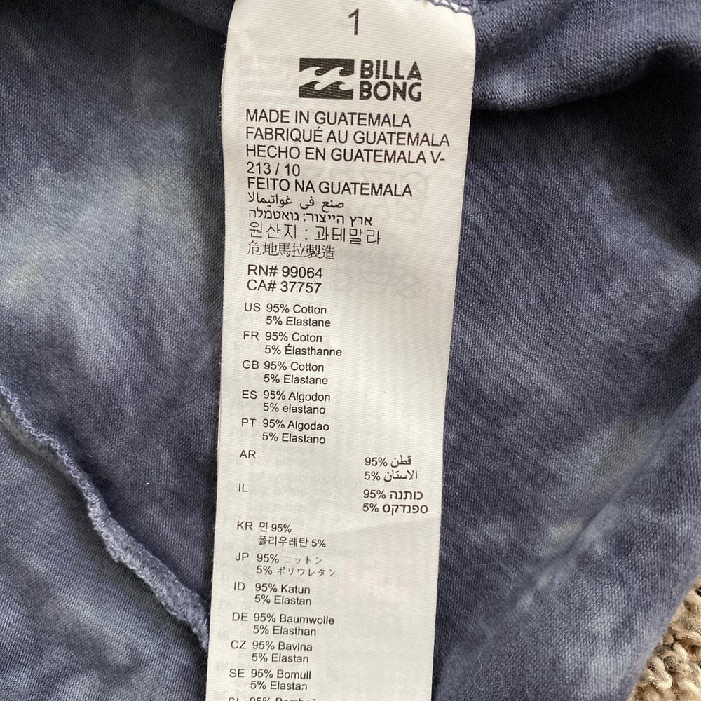 Billabong Easy on Me Tie Dye Cami Dress - Blue - Small - Picture 6 of 6